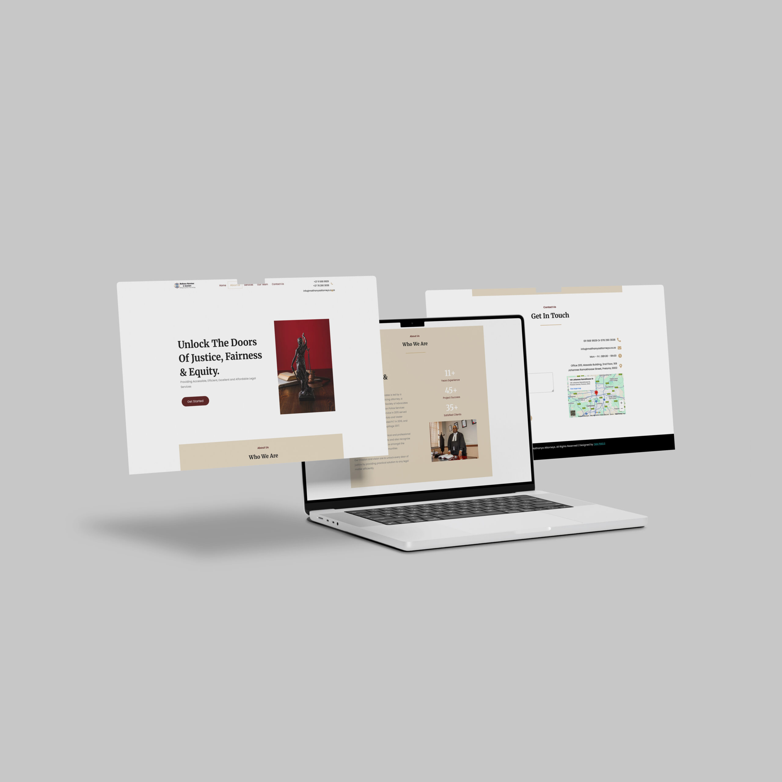 Matlhanya Attorneys Website Design Image