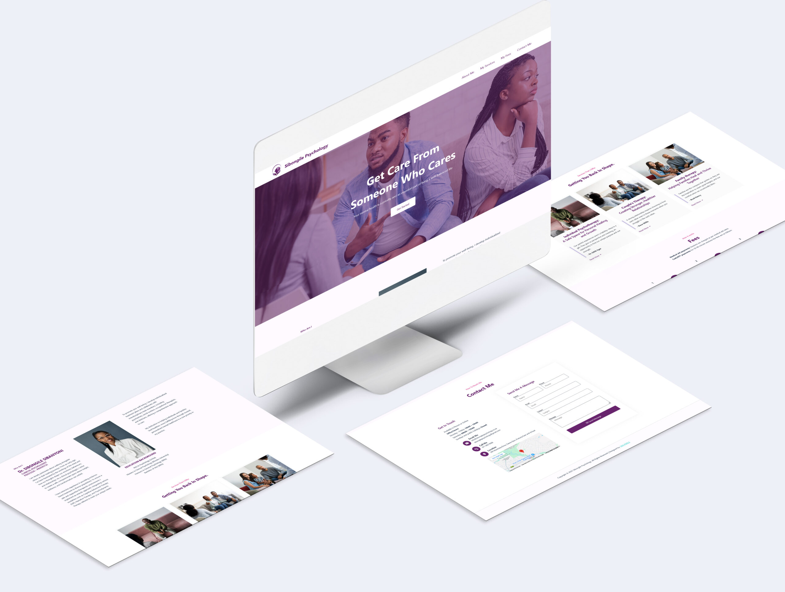 Sibongile Psychology Website Design Image